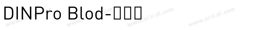 DINPro Blod字体转换